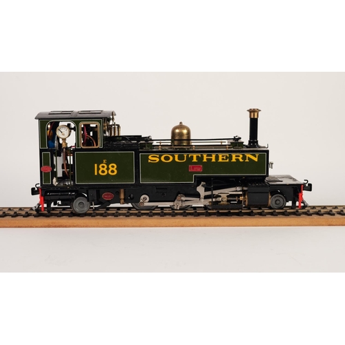 76 - PEARSE LOCOMOTIVE 'O' GAUGE LIVE STEAM LARGE SCALE 2-6-2 TANK LOCOMOTIVE 'LEW' No. 188, IN SOUTHERN ... 