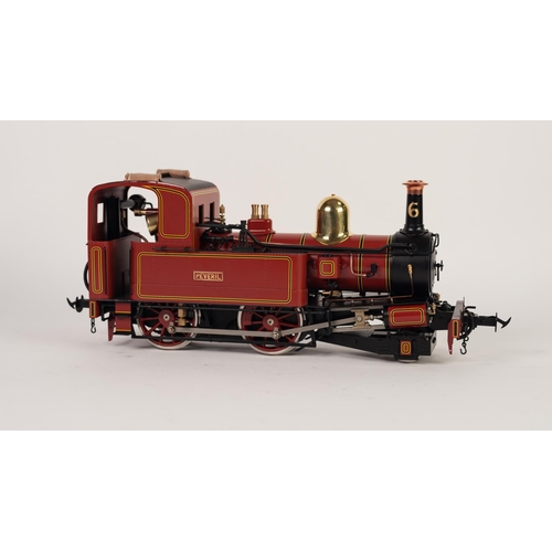 73 - ACCUCRAFT VIRTUALLY MINT AND BOXED GAUGE '1' LIVE STEAM MODEL OF A 2-4-0 TANK LOCOMOTIVE No.6 'PEVRI... 