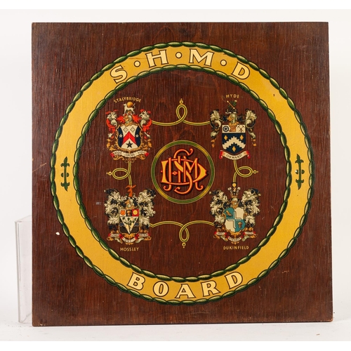 97 - PROBABLY PRINTED AND HAND PAINTED ARMORIAL DEVISE OF LONDON MIDLAND AND SCOTTISH RAILWAY COMPANY ON ... 