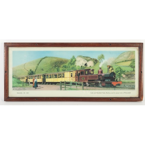 106 - EIGHTEEN PRE WAR CHROMOLITHOGRAPHIC PRINTS OF STEAM TRAINS AND CARRIAGES, from the 'Travel in ..... ... 