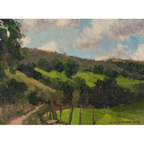 263 - B. THORNTON (TWENTIETH CENTURY) OIL PAINTING Landscape Signed 5 ½” x 7 ½” (14cm x 19cm) UNATTRIBUTED... 