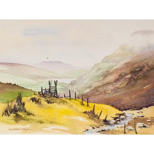 258 - ANTHONY ORME (b.1945) FOUR WATERCOLOUR DRAWINGS Landscapes Signed 11” x 15” (28cm x 38.1cm) and smal... 