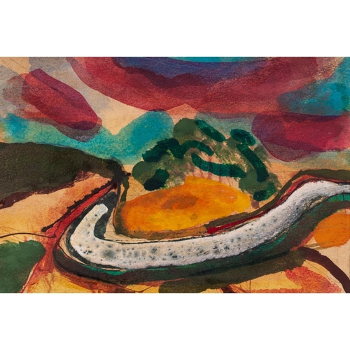 254 - LESLEY WOODSTOCK (TWENTIETH/ TWENTY FIRST CENTURY) EIGHT WORKS FOUR WATERCOLOUR DRAWINGS Landscapes ... 