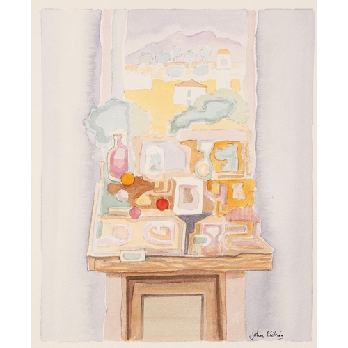 196 - JOHN PICKING (b.1939) NINE WATERCOLOUR DRAWINGS ‘Simple Object Table’, 2004 ‘Object Table and Window... 