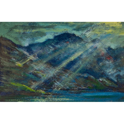 233 - IAN McLEOD (b.1939) THREE WORKS OIL PASTEL ‘Bing, Night Sky II’ 4 ½” x 5” (11.4cm x 12.7cm) MONOPRIN... 