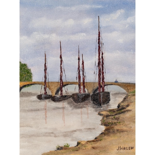 243 - JOHN A WALSH (TWENTIETH/ TWENTY FIRST CENTURY) THREE OIL PAINTINGS ‘Le Prunier, Perigord Blanc’, sig... 