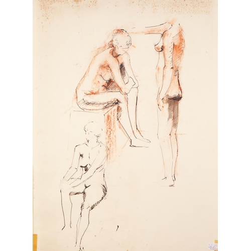 265 - J. BARDSLEY (TWENTIETH CENTURY) THREE PENCIL DRAWINGS ‘The fairway’ (19)72, yellow paper ‘Trafford R... 