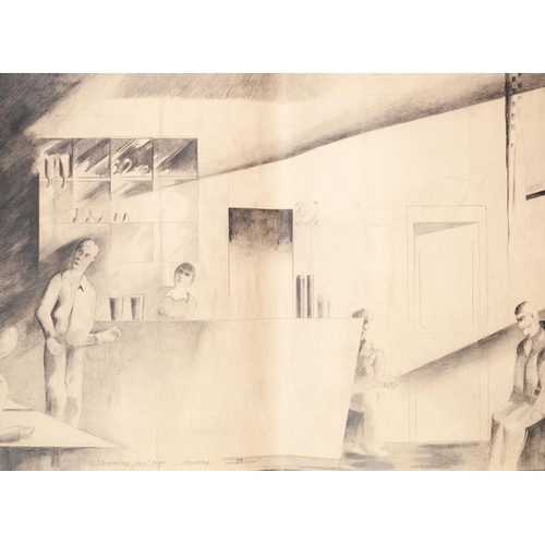 265 - J. BARDSLEY (TWENTIETH CENTURY) THREE PENCIL DRAWINGS ‘The fairway’ (19)72, yellow paper ‘Trafford R... 