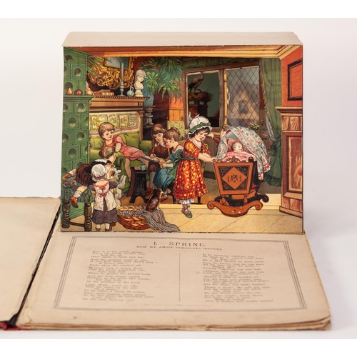 83 - LATE 19th CENTURY AMERICAN POP-UP BOOK 'THE SHOWMAN'S SERIES IV' 'THE CHILDREN'S YEAR' depiciting di... 