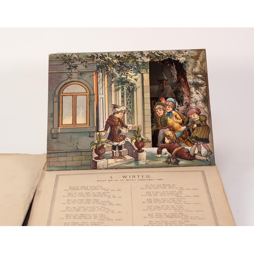 83 - LATE 19th CENTURY AMERICAN POP-UP BOOK 'THE SHOWMAN'S SERIES IV' 'THE CHILDREN'S YEAR' depiciting di... 