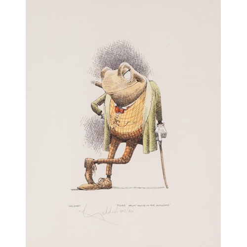 142 - GELDART ARTIST SIGNED LIMITED EDITION COLOURED ETCHING 'Toad from Wind in the Willows' Signed and nu... 