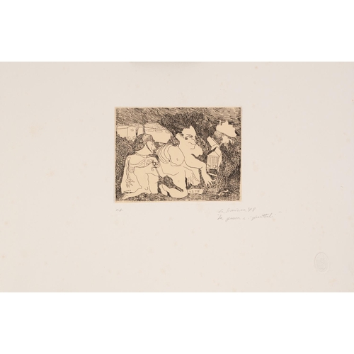 218 - GIOVANNI SIMIONE (B.1967) EIGHT ARTIST SIGNED ETCHINGS WITH AQUATINT Various subjects 6” x 4 ½” (15.... 