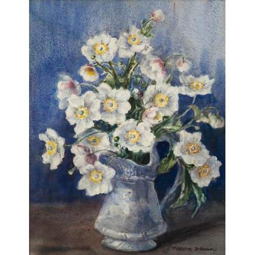 292 - MARION BROOM (1878-1962) WATERCOLOUR DRAWING Still-life, jug of flowers Signed 17 ½” x 13 ½” (4.44cm... 