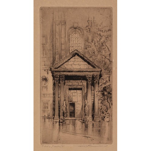 139 - BRUCE IRVING PAIR OF ARTIST SIGNED ETCHINGS ‘The Rows, Chester’ ‘Anne Hathaway’s Cottage’ 6” x 7 ¾” ... 