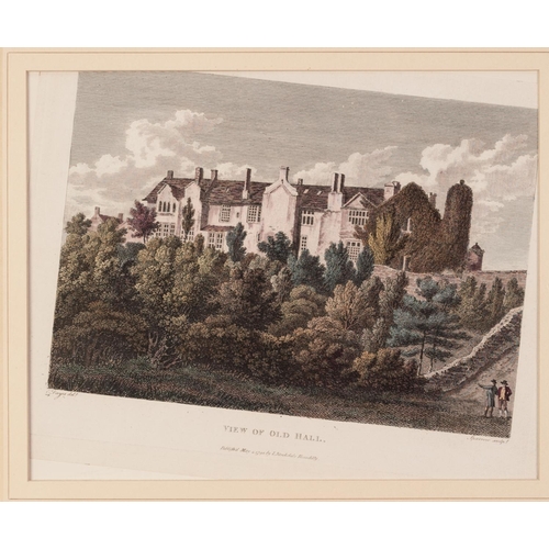 115 - FIVE LATE EIGHTEENTH CENTURY COLOURED ENGRAVINGS ‘View of Castleton’ ‘View of Old Hall’ 'View of Boo... 