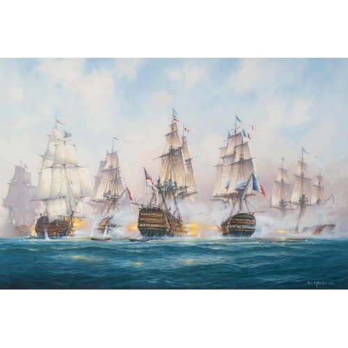 117 - D. MACLEOD ARTIST SIGNED LIMITED EDITION COLOUR PRINT ‘Trafalgar 1805’, (25/200) 14 ½” x 21 ½” (36.8... 