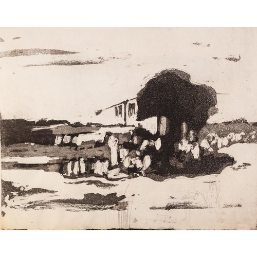 118 - D. McKINLAY(?) (TWENTIETH CENTURY) TEN ARTIST SIGNED ETCHINGS on seven sheets of paper mainly macabr... 