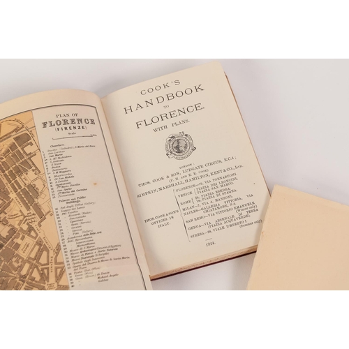 87 - TRAVEL EXPLORATION- Cook’s Travelers Handbook Florence, 1924, complete with publisher’s original dj,... 