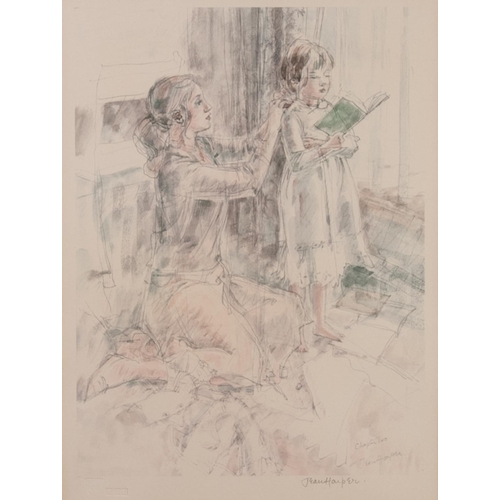 124 - JEAN HARPER (1921-2005) PAIR OF ARTIST SIGNED COLOUR PRINTS ‘Sleeping Child’, ‘Chapter two’ Signed i... 