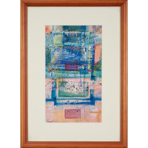 193 - FRANCES WINDER (MODERN) TWO WORKS MIXED MEDIA ‘Derwent Pool’, titled to label verso 9 ½” x 7” (24.1c... 