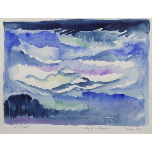 222 - ROY WILSON (TWENTIETH/ TWENTY FIRST CENTURY) TWO WATERCOLOURS Seascape Riverscape Both signed 10 ½” ... 