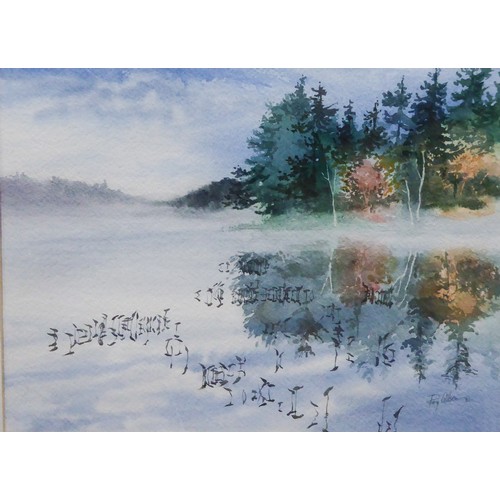 222 - ROY WILSON (TWENTIETH/ TWENTY FIRST CENTURY) TWO WATERCOLOURS Seascape Riverscape Both signed 10 ½” ... 