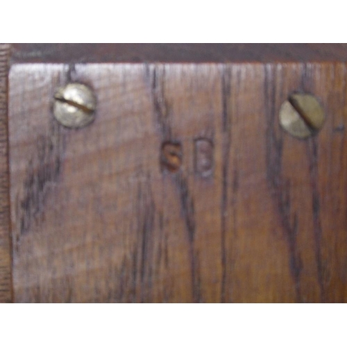 83 - ATTRIBUTED TO SYDNEY BARNSLEY, ARTS AND CRAFTS LINE INLAID OAK OCCASIONAL TABLE, the square top with... 