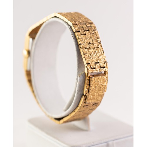 14 - LADY'S AVIA, SWISS, GOLD PLATED BRACELET WATCH with 17 jewels incabloc movement, small square silver... 