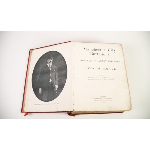 33G - MANCHESTER CITY BATTALIONS - BOOK OF HONOUR, published by Sherrat & Hughes 1916, cloth and board... 