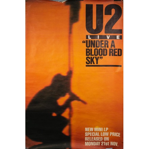 27 - COLLECTION OF U2 POSTERS, comprising: UNDER A BLOOD RED SKY SPECIAL MINI LP RELEASE, (60” X 40”), BO... 