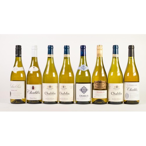 112 - EIGHT MIXED 75cl BOTTLES OF CHABLIS, FRENCH WHITE WINE: DESVIGNES AINE & FILS, 2012 (x3) HERITIE... 