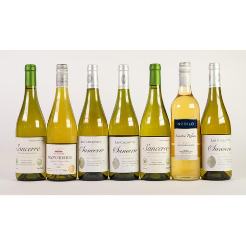 113 - SIX MIXED 75cl BOTTLES OF SANCERRE, FRENCH WHITE WINE: LES CAILLOTTES, MILLESIME, 2014 (x3)TESCO SAU... 