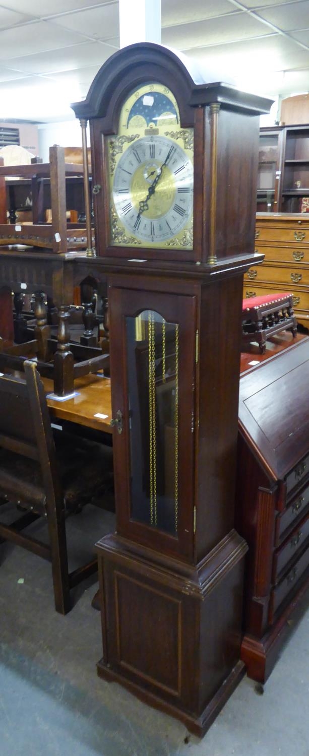 RICHARD BROAD, BODMIN, CORNWALL, MODERN GRANDMOTHER CLOCK, WITH WEIGHT