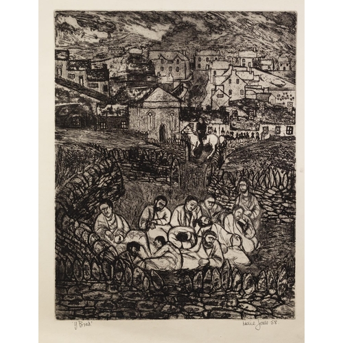 77 - LESLIE JONES (TWENTIETH CENTURY)TWO WORKS ARTIST SIGNED ETCHING‘Y Brad’ 17 ½” x 13 ½” (44.4cm x 34.3... 