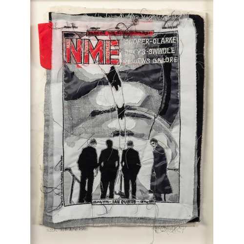 15 - TRACEY COVERLEY (b.1970) FABRIC AND THREAD FROM THE NME COVER SERIES ‘N.M.E. 14th JUNE, 1980’, IAN C... 