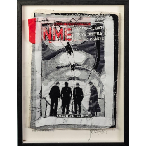 15 - TRACEY COVERLEY (b.1970) FABRIC AND THREAD FROM THE NME COVER SERIES ‘N.M.E. 14th JUNE, 1980’, IAN C... 