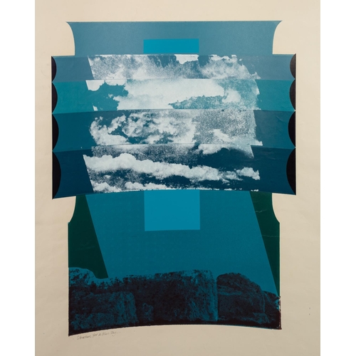 65 - NORMAN JAQUES (1922-2014)TWO UNSIGNED COLOUR PRINTS‘Structure for a Blue Sky’ 22” x 18” (56cm x 45.7... 