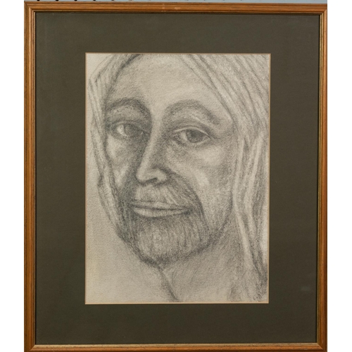 106 - GOLDA ROSE (1921-2016) PENCIL DRAWING Face of a bearded manSigned and dated 1992 13 ¼” x 9 ¾” (33.6c... 