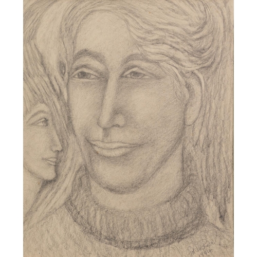 109 - GOLDA ROSE (1921-2016) THREE PENCIL FACE PORTRAITS‘Searching’‘Adoration’ Signed and dated 1991 and 1... 