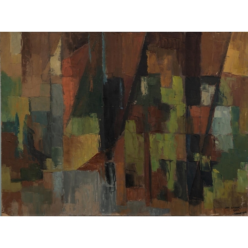 36 - IAN GRANT (1904 - 1993) OIL PAINTING ON BOARD Autumn IV, abstract Signed and dated 1961 lower right ... 