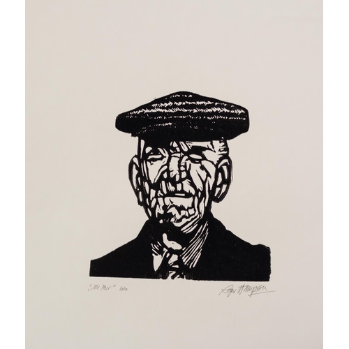 55 - ROGER HAMPSON (1925 - 1996) LINOCUT Portrait 'Mr Parr' Signed, titled and numbered 6/10 in pencil, I... 