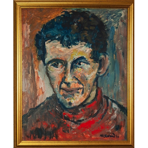 60 - LAWRENCE JAMES ISHERWOOD (1917-1988) OIL ON BOARD ‘Grenville Smith’, portrait Signed and dated (19)7... 