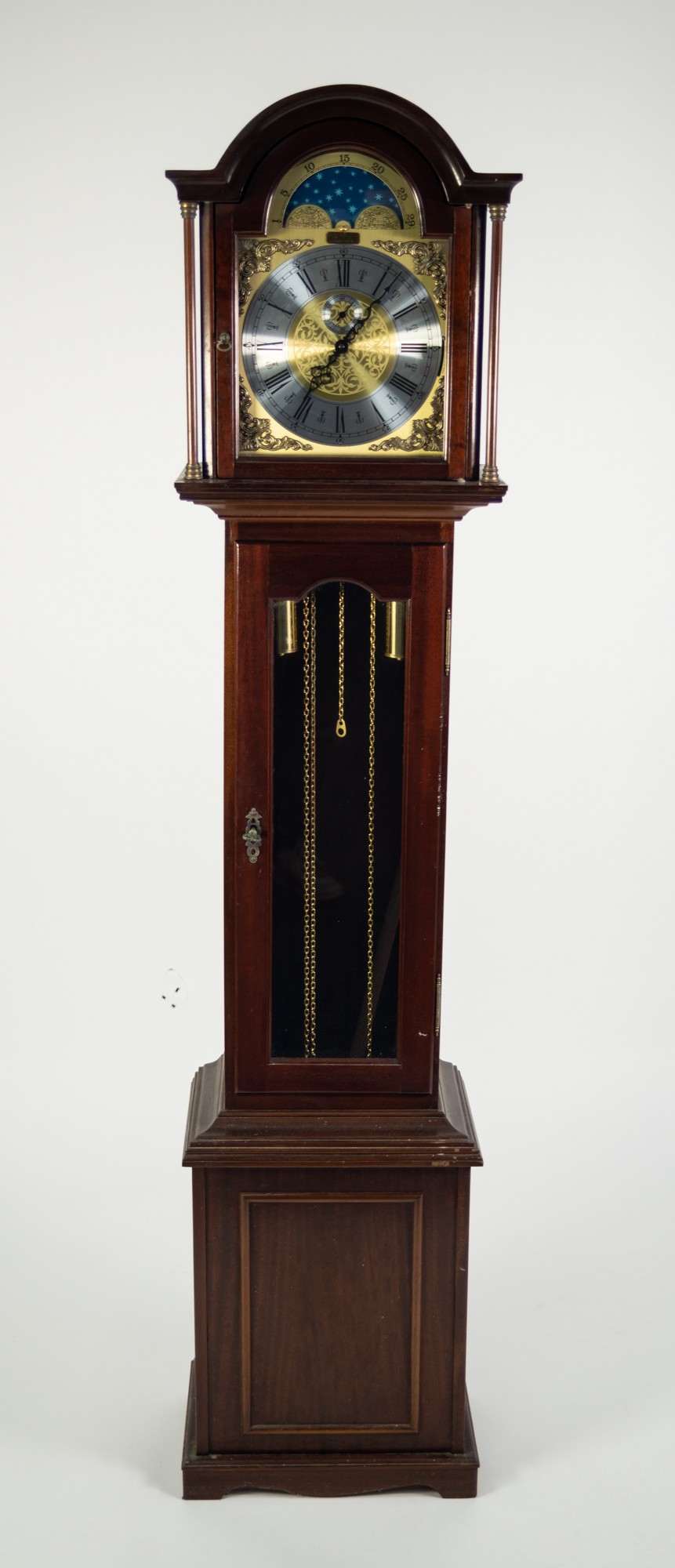 RICHARD BROAD, BODMIN, CORNWALL, MODERN GRANDMOTHER CLOCK, with weight ...