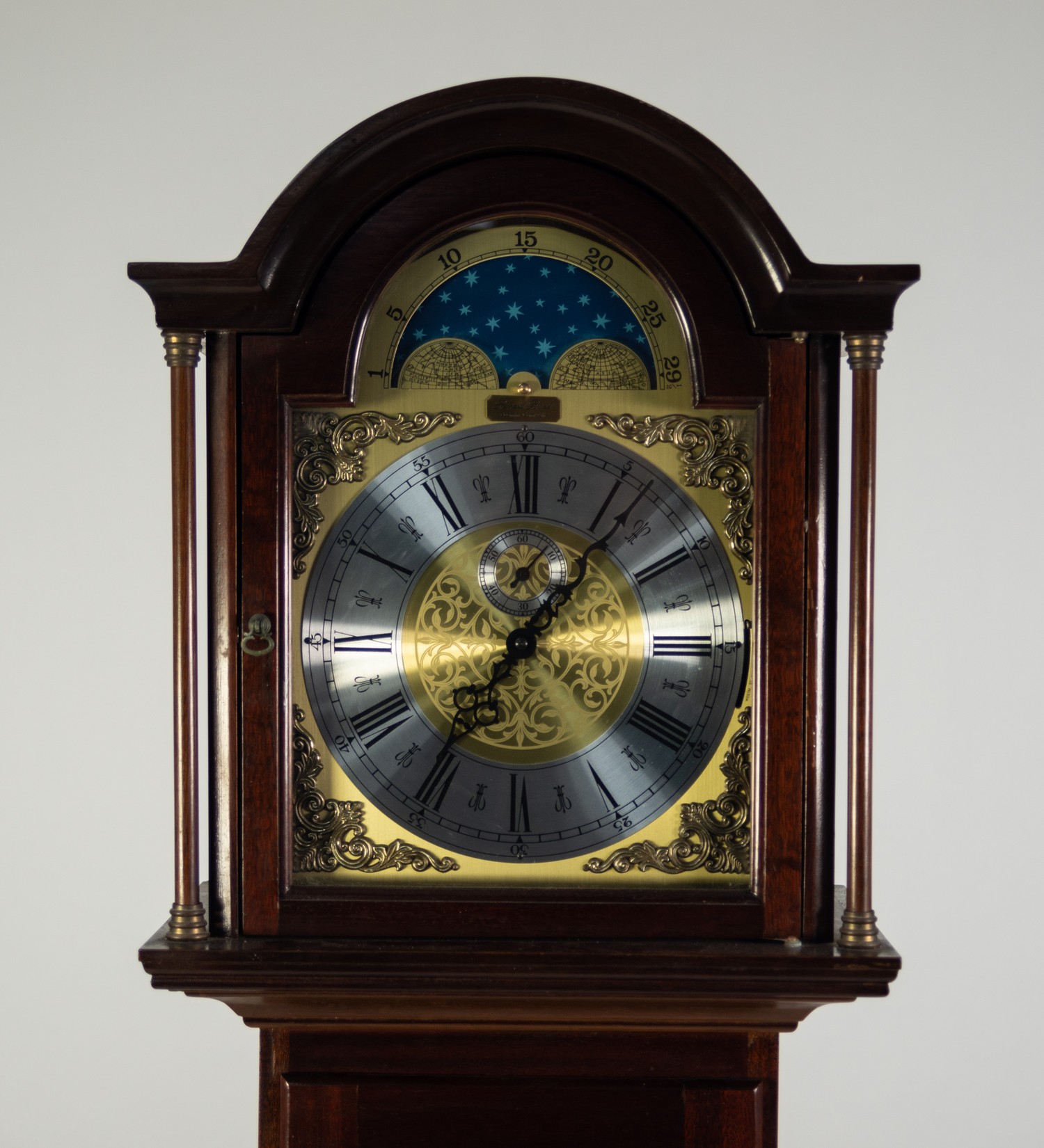 RICHARD BROAD, BODMIN, CORNWALL, MODERN GRANDMOTHER CLOCK, with weight ...