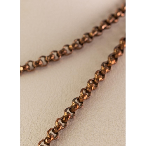 44 - ROLLED GOLD BLOODSTONE SET SWIVELLING WATCH FOB with 9ct GOLD CLIP and giltmetal CHAIN as a necklace