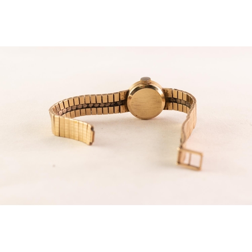 5 - LADY'S ROLEX 'PRECISION' 9ct GOLD WRISTWATCH with manual 18 rubies movement, the small silvered circ... 