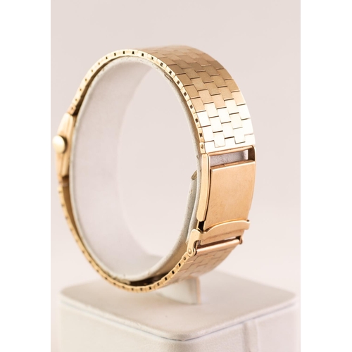 2 - LADY'S BENTIMA STAR 9ct GOLD BROAD BRACELET WATCH with 17 jewels incabloc mechanical movement, tiny ... 