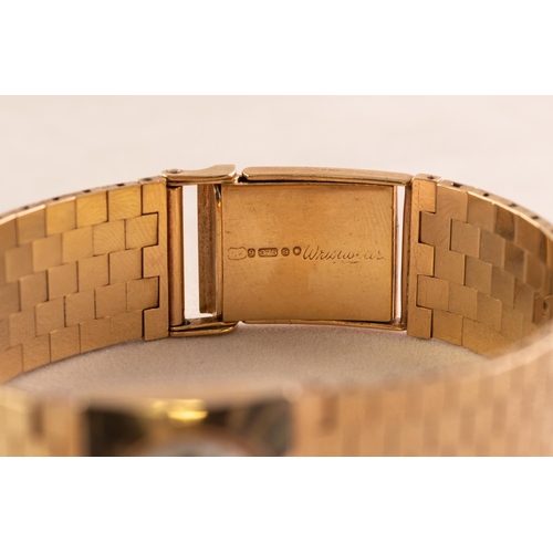 2 - LADY'S BENTIMA STAR 9ct GOLD BROAD BRACELET WATCH with 17 jewels incabloc mechanical movement, tiny ... 