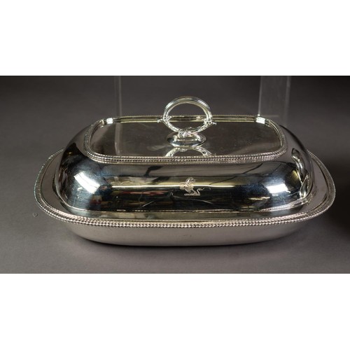 180 - SET OF FOUR GEORGE III SILVER ENTRÉE DISHES AND COVERS BY ROBERT GARRARD OR RICHARD COOK(E), each of... 