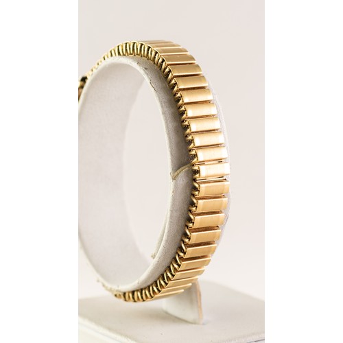 18 - LADY'S TISSOT 14ct GOLD SWISS WRISTWATCH, with mechancial movement, silvered dial with four arabic n... 